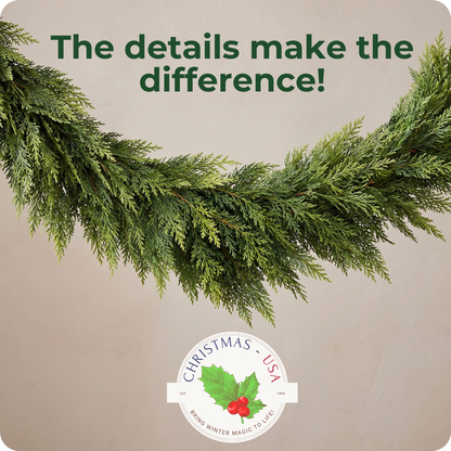 6 FT 2 Pcs Artificial Cedar Garlands