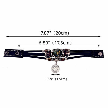 12 Zodiac Constellations Glow-in-the-Dark Zodiac Bracelet