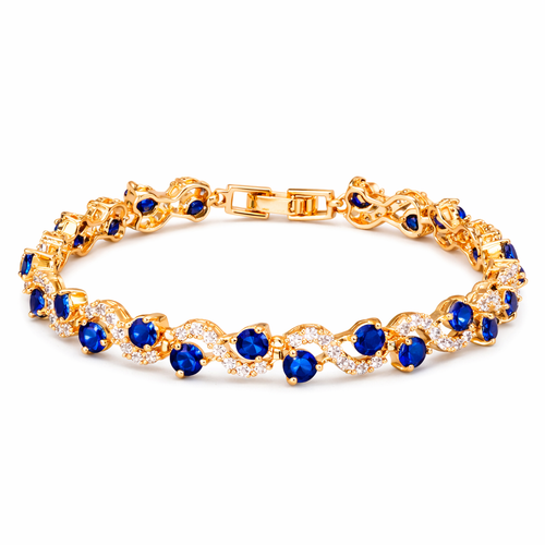 Deep Blue Gemstone Bracelet