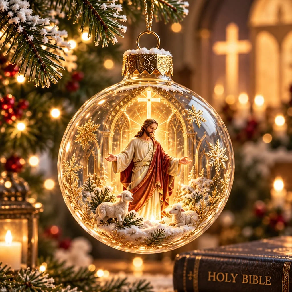 🎄✨ Christian Christmas Ornaments – Jesus & Nativity Scene Hanging Decorations