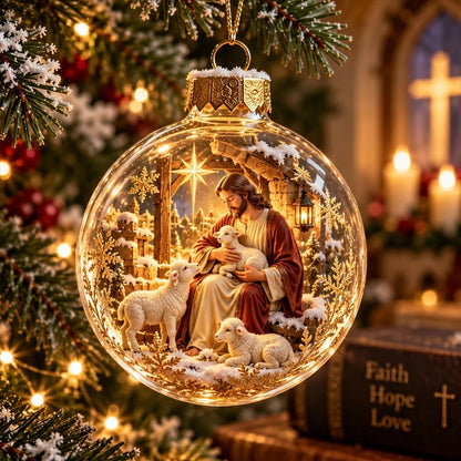 🎄✨ Christian Christmas Ornaments – Jesus & Nativity Scene Hanging Decorations