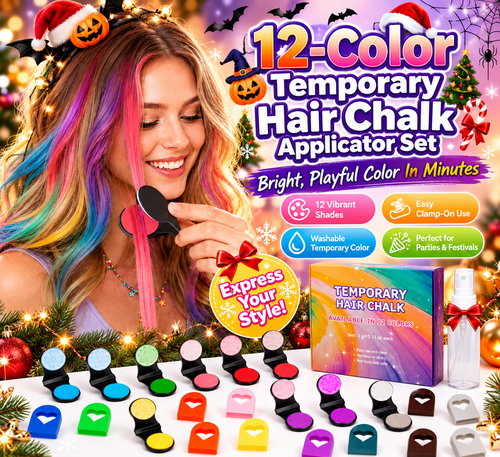 🌈12-Color Temporary Hair Chalk Applicator Set