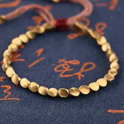 Handmade Tibetan Copper Beads Bracelet – Luck, Protection & Balance