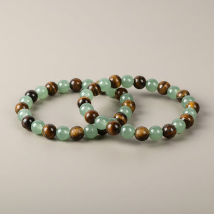 Buy 1 get 1 free | Wealth Attraction Green Aventurine Tiger Eye Necklace | Get Free Bracelet