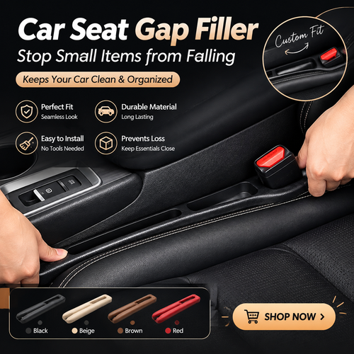 Car Seats Gap Filler Dual with Belt Slot