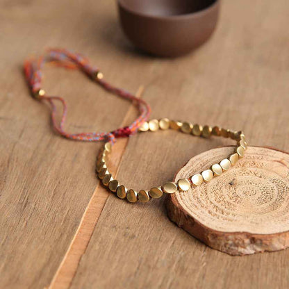 Handmade Tibetan Copper Beads Bracelet – Luck, Protection & Balance
