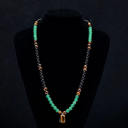 Buy 1 get 1 free | Wealth Attraction Green Aventurine Tiger Eye Necklace | Get Free Bracelet