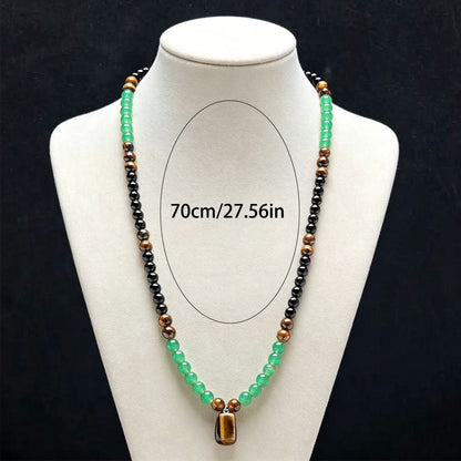 Buy 1 get 1 free | Wealth Attraction Green Aventurine Tiger Eye Necklace | Get Free Bracelet
