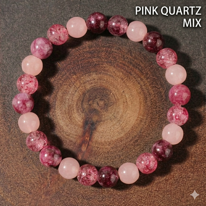 Natural Multi-Quartz Bead Balance Bracelet