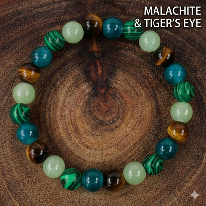 Natural Multi-Quartz Bead Balance Bracelet