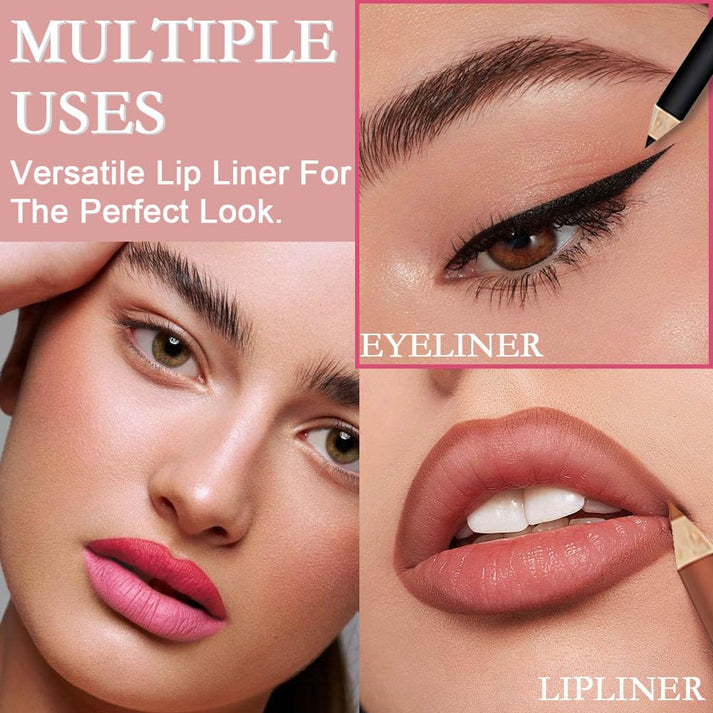 Matte lip liner application