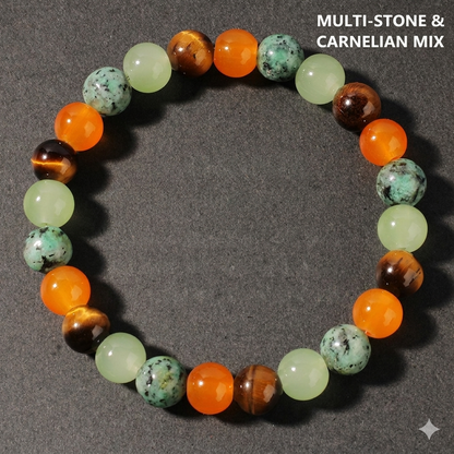 Natural Multi-Quartz Bead Balance Bracelet
