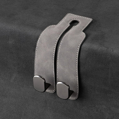 TwinHook Leather Car Headrest Hangers