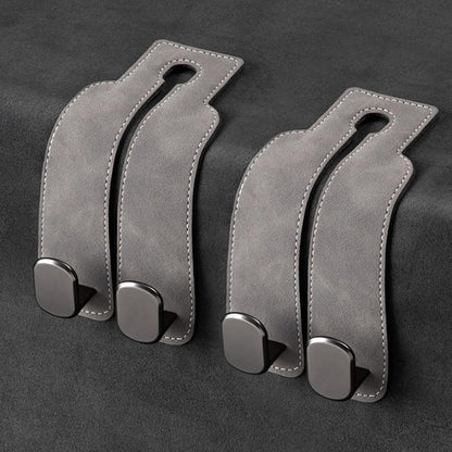 TwinHook Leather Car Headrest Hangers