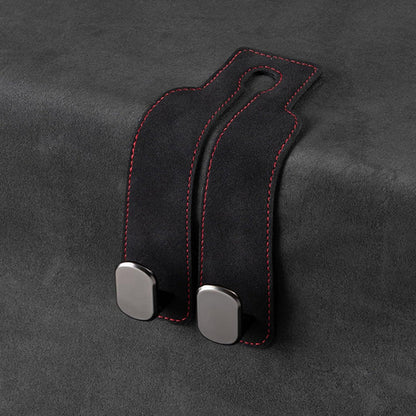TwinHook Leather Car Headrest Hangers