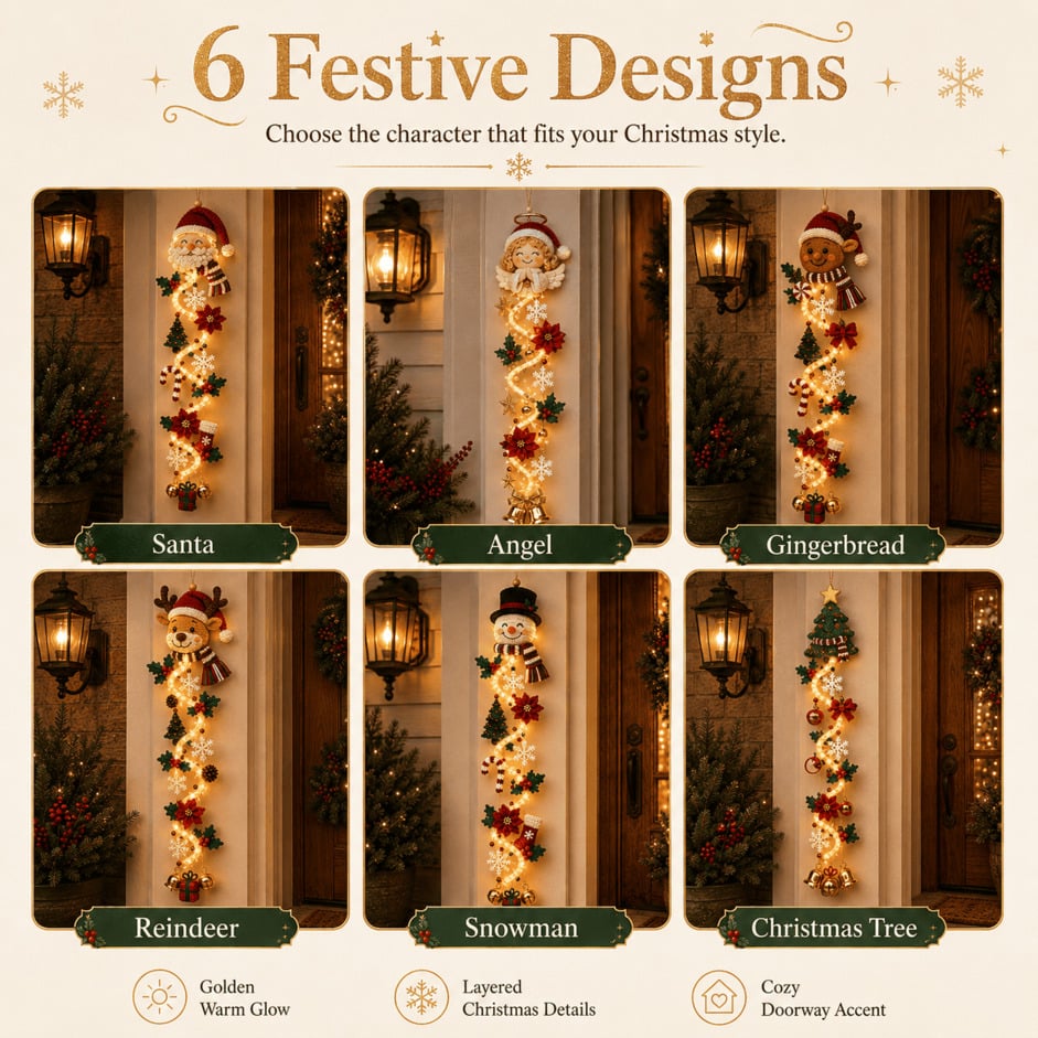 ⏳ Last day! 59% OFF – 🎅 Glowing Christmas Door Hanger
