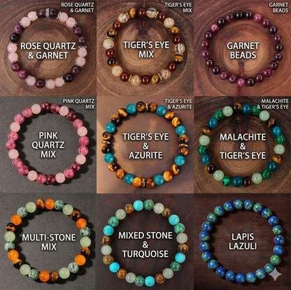 Natural Multi-Quartz Bead Balance Bracelet