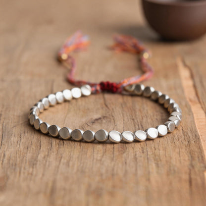 Handmade Tibetan Copper Beads Bracelet – Luck, Protection & Balance