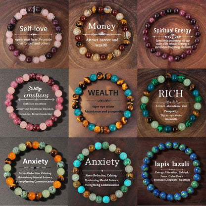 Natural Multi-Quartz Bead Balance Bracelet