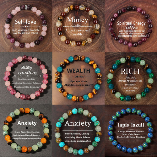 Natural Multi-Quartz Bead Balance Bracelet