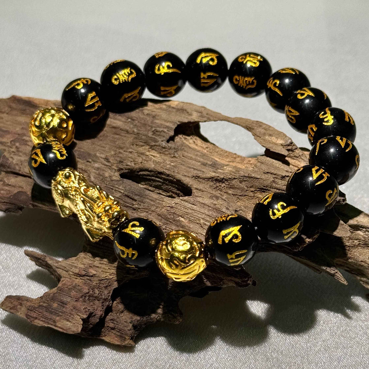 Pixiu Feng Shui Obsidian Wealth Bracelet