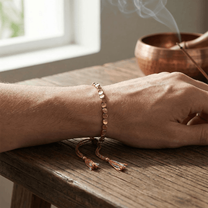 Handmade Tibetan Copper Beads Bracelet – Luck, Protection & Balance
