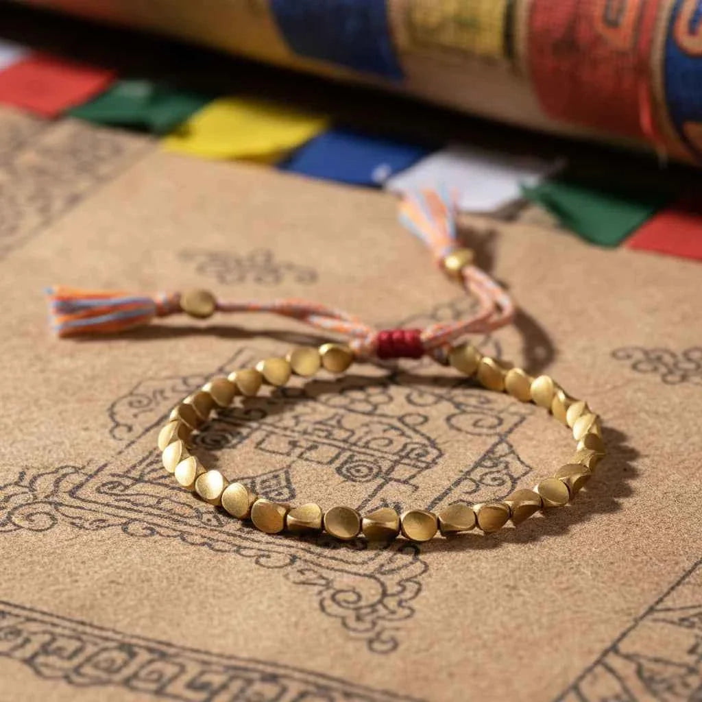 Handmade Tibetan Copper Beads Bracelet – Luck, Protection & Balance