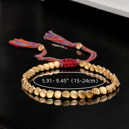 Handmade Tibetan Copper Beads Bracelet – Luck, Protection & Balance
