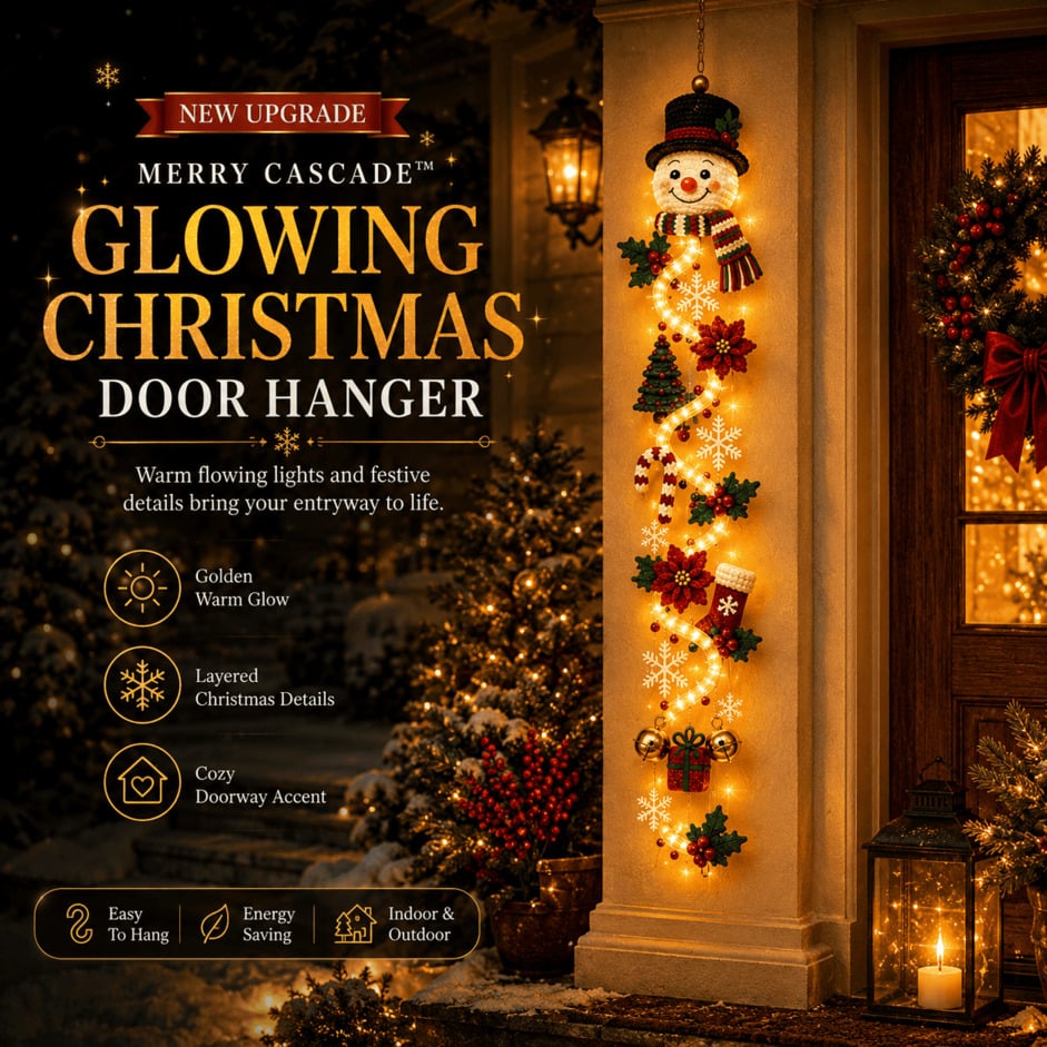 ⏳ Last day! 59% OFF – 🎅 Glowing Christmas Door Hanger