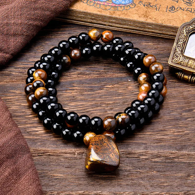 Buy 1 get 1 free | Wealth Attraction Green Aventurine Tiger Eye Necklace | Get Free Bracelet