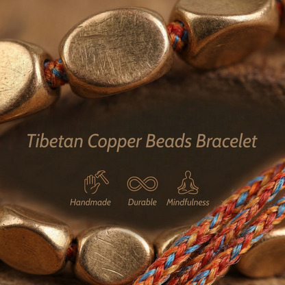 Handmade Tibetan Copper Beads Bracelet – Luck, Protection & Balance