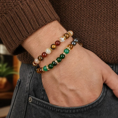 Natural Multi-Quartz Bead Balance Bracelet