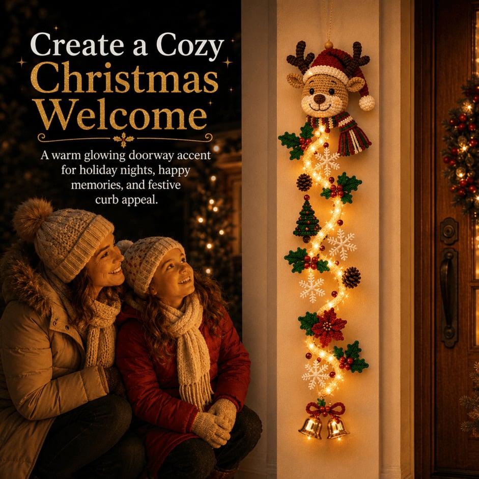 ⏳ Last day! 59% OFF – 🎅 Glowing Christmas Door Hanger
