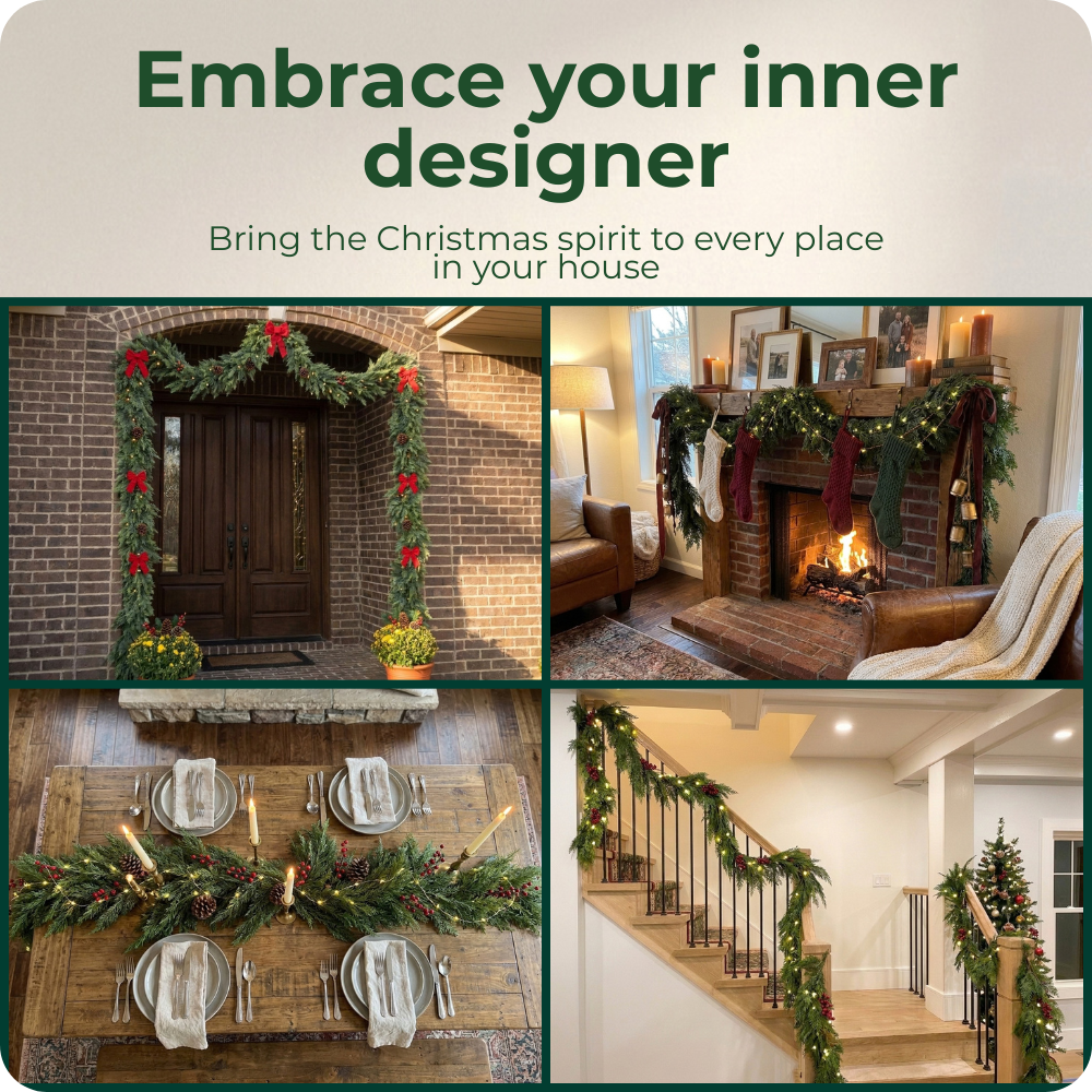 6 FT 2 Pcs Artificial Cedar Garlands