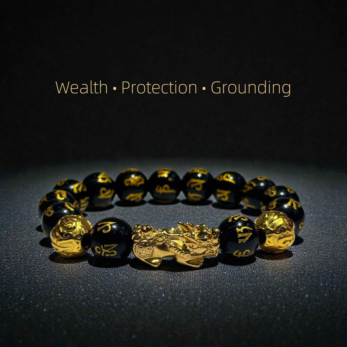 Pixiu Feng Shui Obsidian Wealth Bracelet