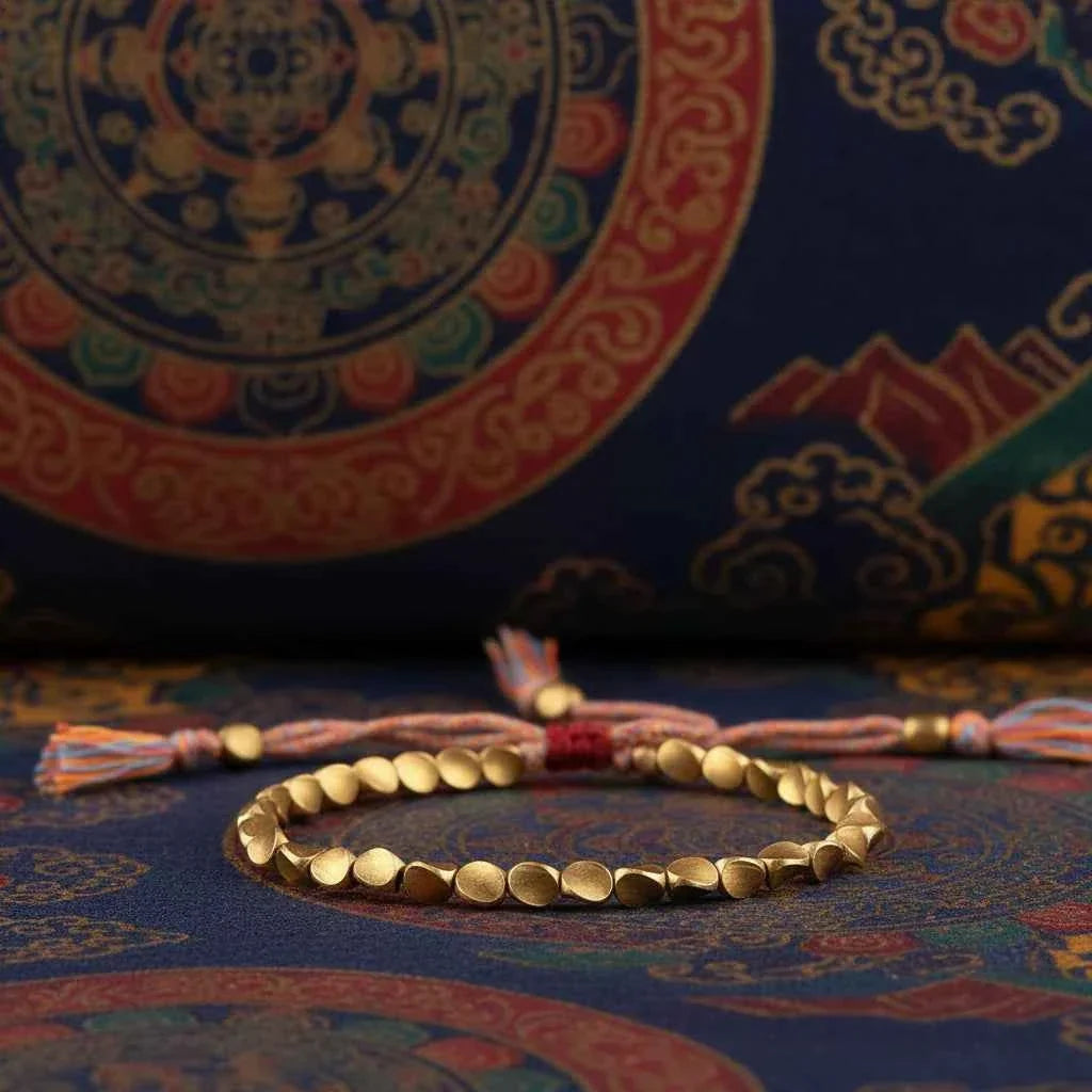 Handmade Tibetan Copper Beads Bracelet – Luck, Protection & Balance